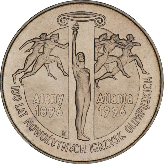 2 zł 1995 - 100 lat nowożytnych Igrzysk Olimpijskich (1896 - 1996)