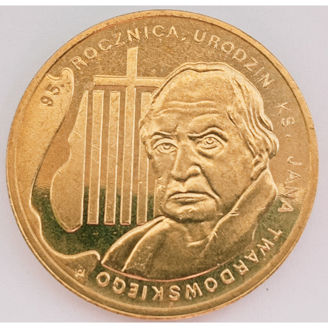 2 zł 2010 - 95. rocznica urodzin ks. Jana Twardowskiego