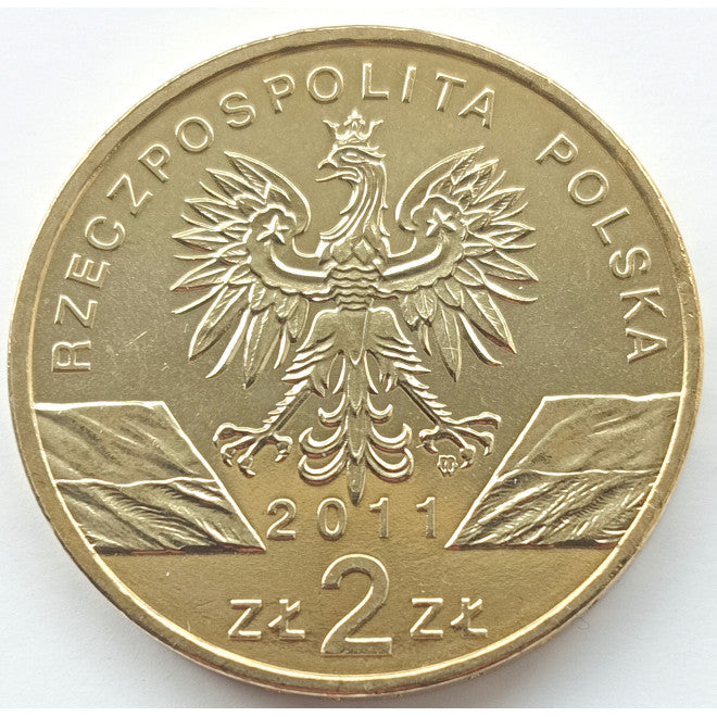 2 zł 2011 - Zwierzęta świata – borsuk (Meles meles)