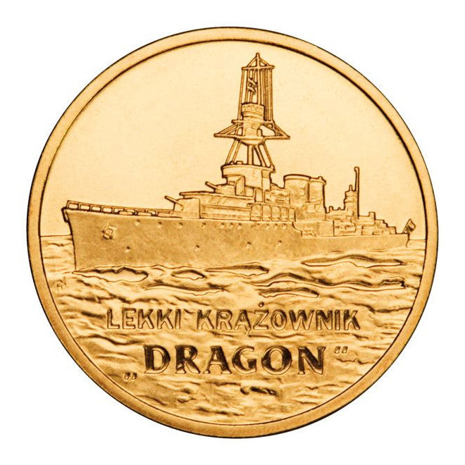 2 zł 2012 - Polskie okręty: Lekki krążownik „Dragon”