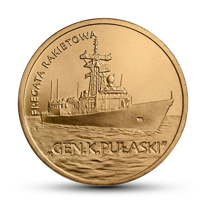 2 zł 2013 - Polskie okręty – Fregata rakietowa „Gen. K. Pułaski”