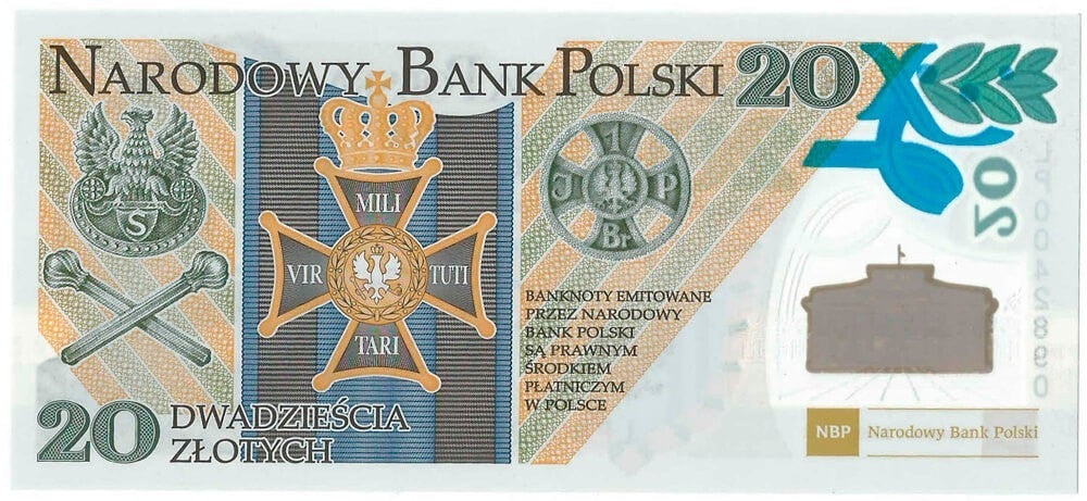 20 zł, 100. rocznica utworzenia Legionów Polskich, brak etui NBP