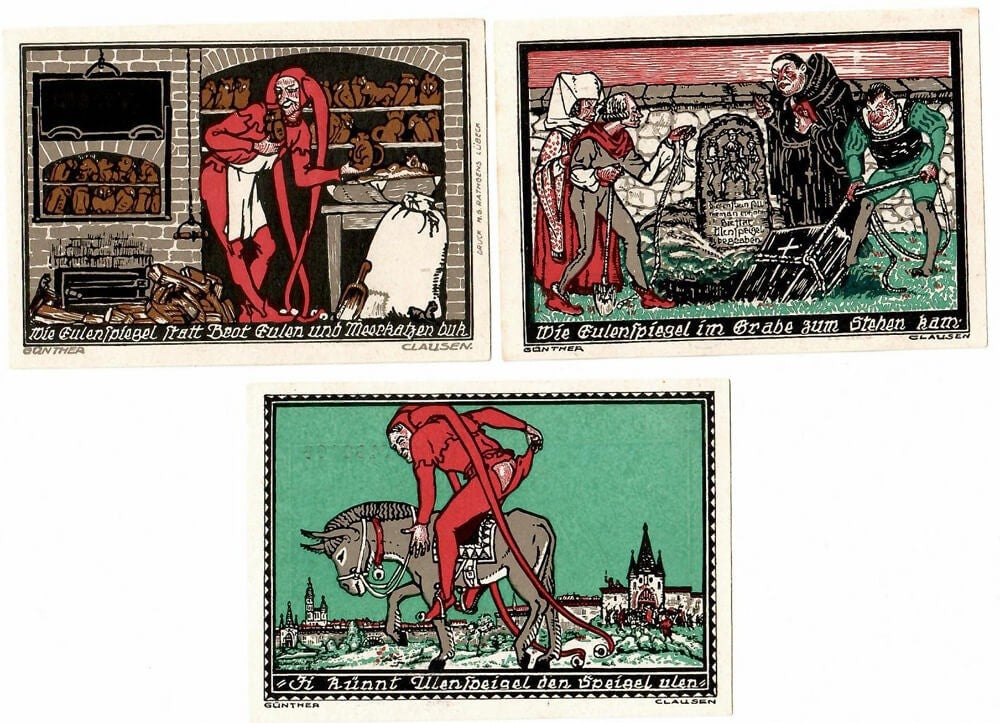 3 x 1 mark banknoty zastępcze Powiat Kneitlingen 1921