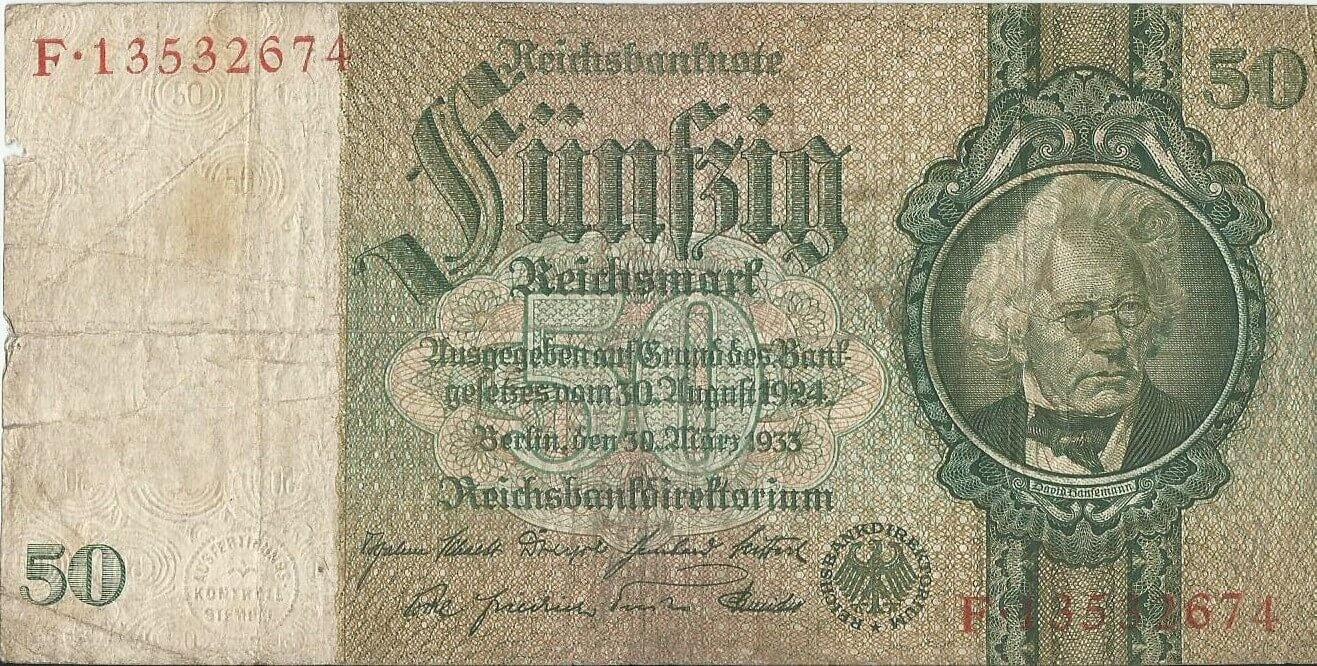 50 marek 1933, F 13532674, stan 3-