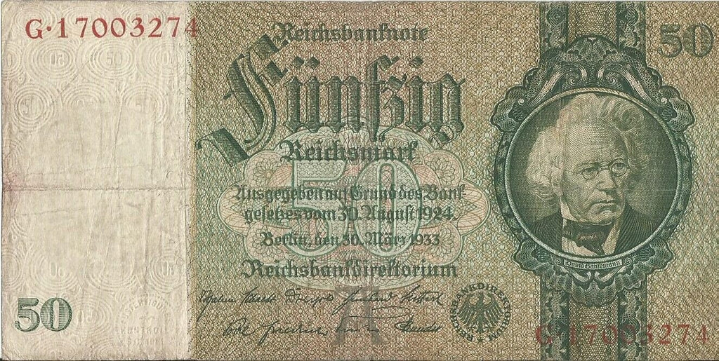 50 marek 1933, G 17003274, stan 3