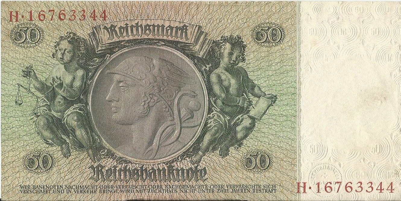 50 marek 1933, H 16763344, stan 3+