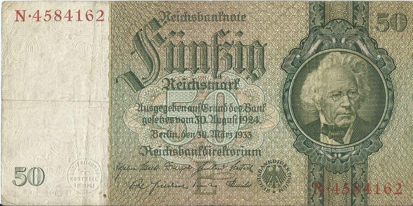 50 marek 1933, N 4584162, stan 3-