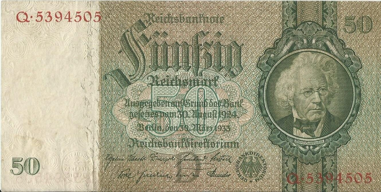 50 marek 1933, Q 5394505,  stan 3