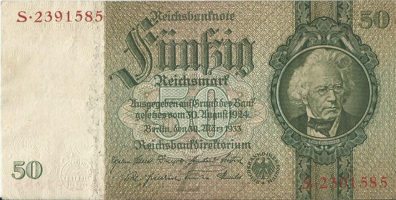 50 marek 1933, S 2391585, stan 2-