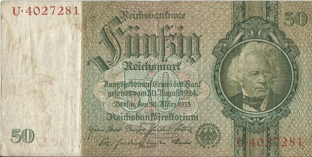 50 marek 1933, U 4027281, stan 3-