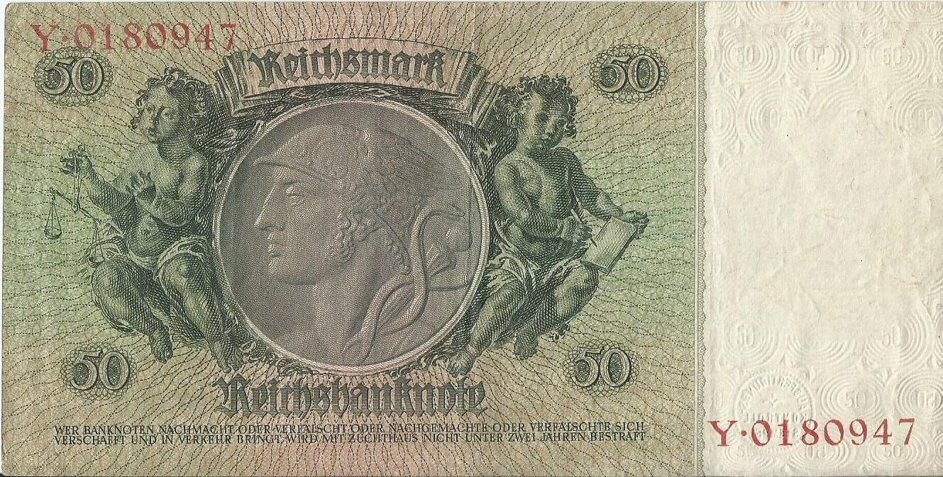 50 marek 1933, Y 0180947,  stan 3+