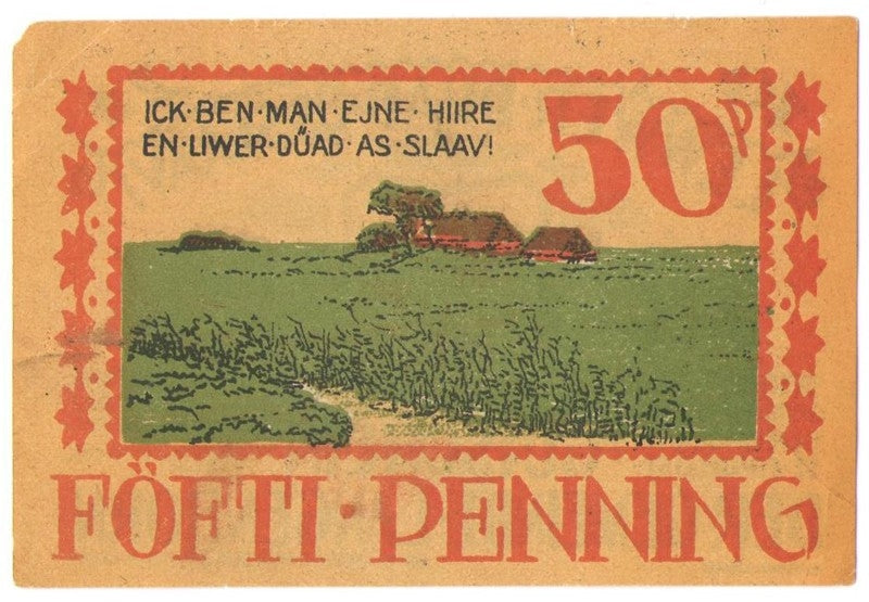 50 Pf banknot zastępczy Langenhorn 1922