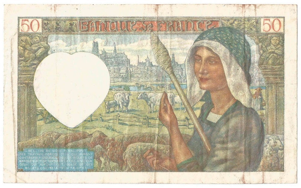 Francja, banknot 50 franków 1942 stan 3