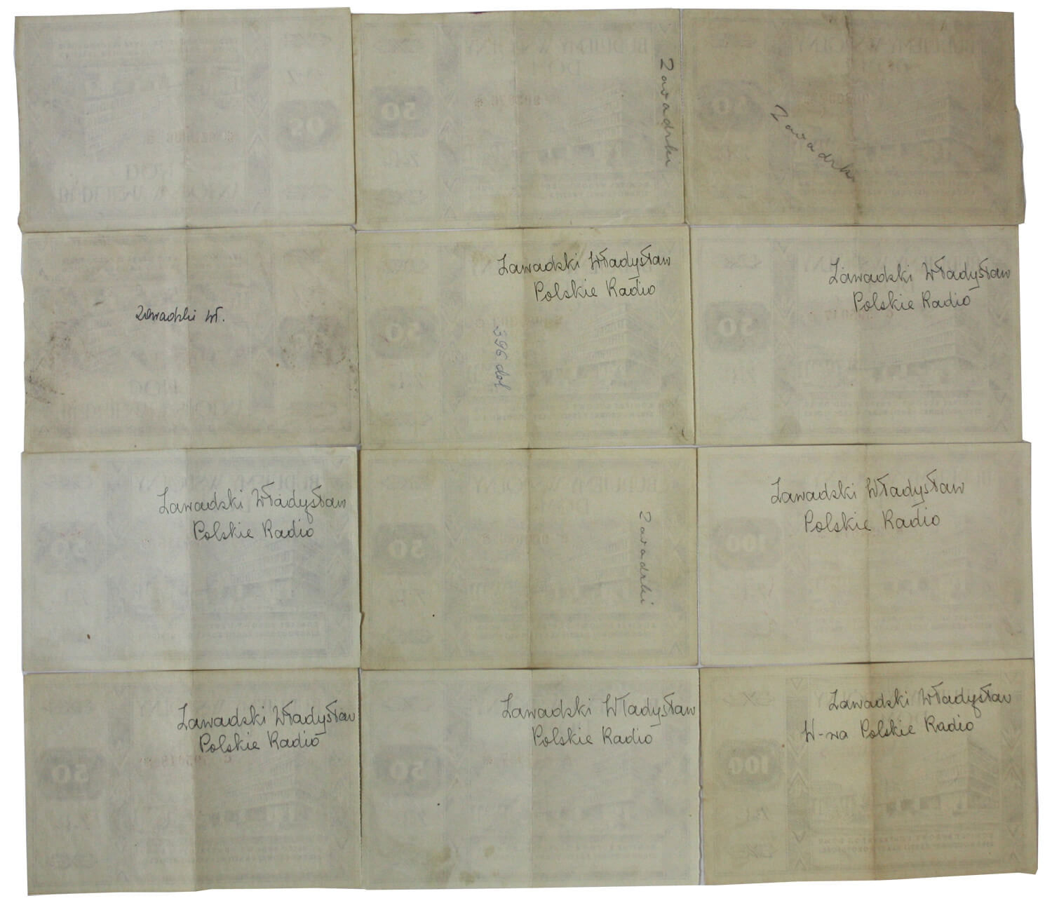 Lot: 12 x PRL BUDUJEMY WSPÓLNY DOM, 10x cegiełka 50 zł + 2x cegiełka 100 zł