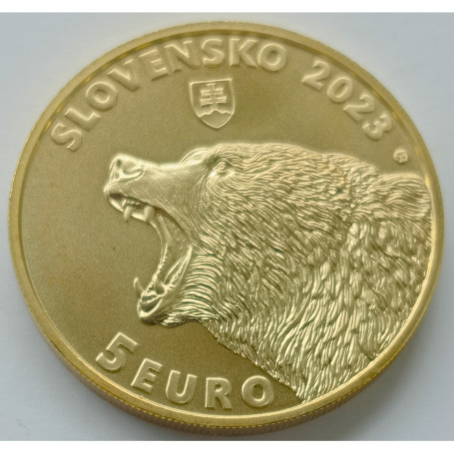 Słowacja 5 euro 2023 Niedźwiedź brunatny