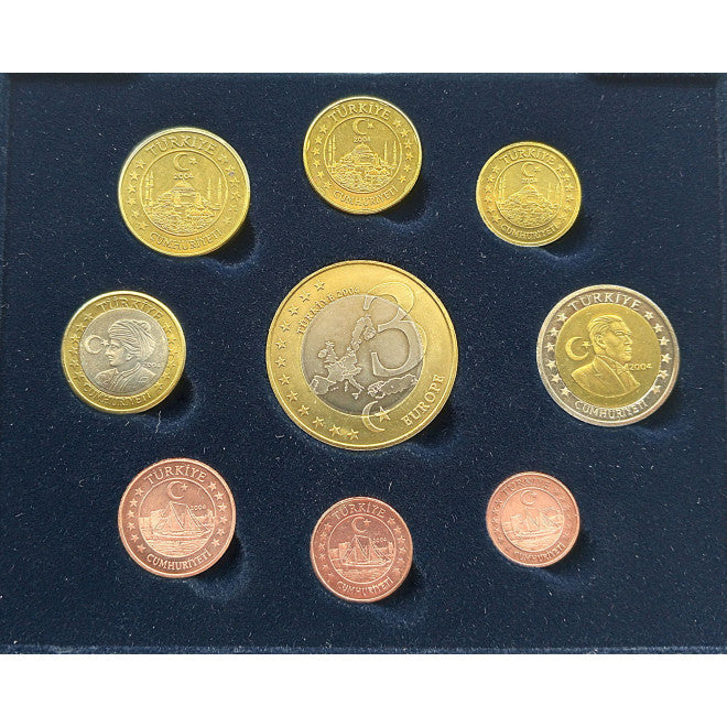 Turcja zestaw euro i eurocent (wzór) 2004